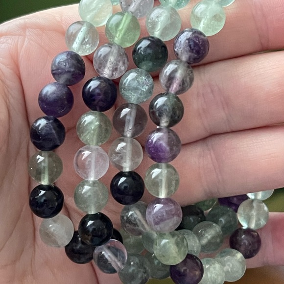 Genuine Fluorite ✨SPIRITUAL DETOX✨ Gemstone bracelet - Picture 2 of 8